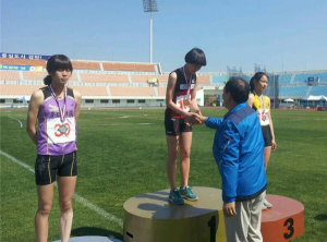 함양여중 유지인 선수 육상 2관왕