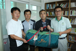 서상고등학교에 함양 NEPA 대형 텐트 5동 기증
