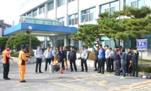 함양署, 합동 소방훈련 실시