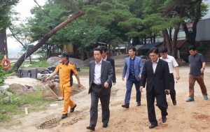 이창화 경남소방본부장 , 함양 119시민수상구조대 방문