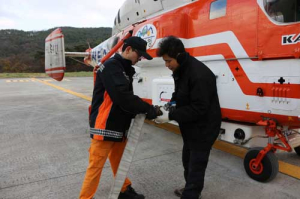 산림청헬기 소방서와 협업으로 산불진화 훈련실시