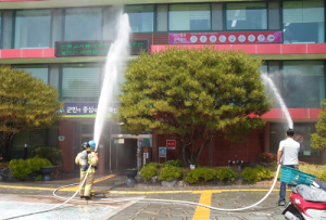 함양군보건소·농업기술센터·119안전센터 합동 소방훈련 