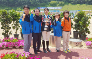 함양중, 제45회 전국소년체육대회 승마 장애물 경기 금메달 획득! 