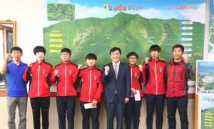 임창호 군수, 전국체전 출전선수와 지도자 격려 