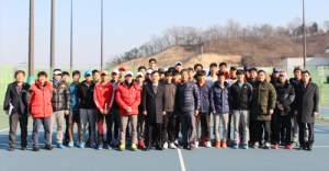 임창호 함양군수, 테니스 동계전지훈련팀 방문·격려 