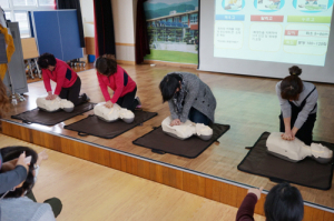 함양소방서, 지곡초등학교 교직원 심폐소생술 교육