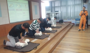 함양소방서, 함양중학교 교직원 심폐소생술 교육