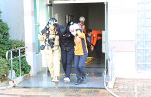 함양소방서, 아파트 지진, 화재 주민대피훈련