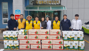 함양천령적십자봉사회, 상림노인요양원에 후원물품 전달
