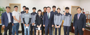 서춘수 함양군수, 소년체전 출전 선수·지도자 초청 격려