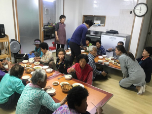 함양군 백전면, 경로당 급식도우미사업 현장 점검 