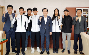 서춘수 함양군수 전국체전 출전 선수단 초청 격려