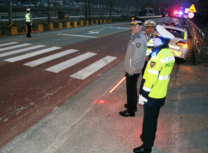 함양경찰서, 교통경찰 비상경보 특별근무 나서