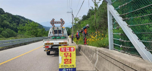 함양군, 주요도로변 풀베기로 쾌적한 도로환경 조성