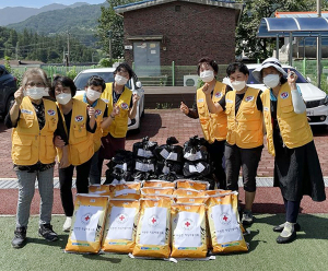 함양 마천면 적십자봉사회 저소득 가구 밑반찬 전달 릴레이