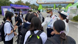 함양경찰서 보행자 교통안전 캠페인 실시