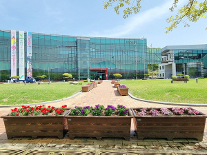함양문화예술회관, 초화 식재로 꽃단장