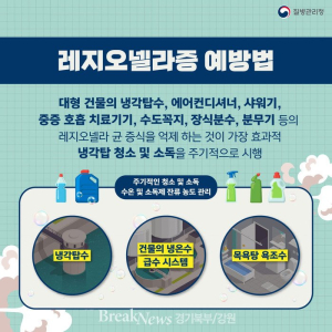 함양군, 여름철 레지오넬라균 감염 주의