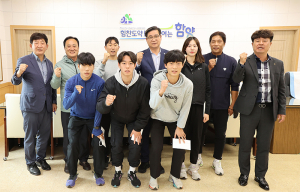 진병영 함양군수, 전국체전 출전선수 격려