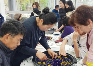 함양 대봉힐링관에 ‘꽃차 만들기’ 체험 활동