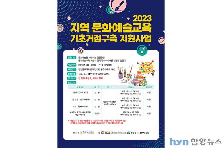 함양용추아트밸리 ‘문화예술교육 기초거점구축 지원’ 2년 연속 선정