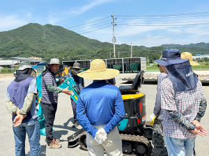 함양군, 농업인·귀농귀촌인 농용 미니 굴착기 등 현장 교육