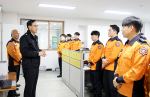 김재병 경남소방본부장, 함양소방서 격려 방문