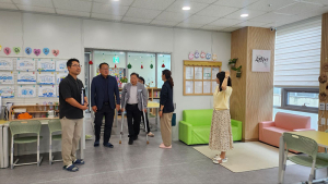 백삼종 부군수, 한들거점센터 통합 돌봄시설 현장 점검